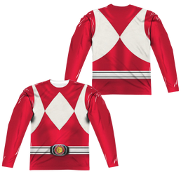 Mighty Morphin Power Rangers Red Ranger (Front/Back Print) - Men's All-Over Print Long Sleeve Men's All-Over Print Long Sleeve Power Rangers   