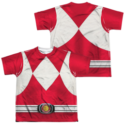 Mighty Morphin Power Rangers Red Ranger F/B - Youth All-Over Print Youth All-Over Print T-Shirt (Ages 8-12) Power Rangers   