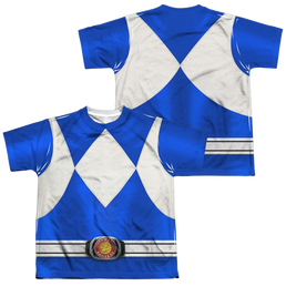 Mighty Morphin Power Rangers Blue Ranger F/B - Youth All-Over Print Youth All-Over Print T-Shirt (Ages 8-12) Power Rangers   