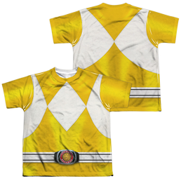 Mighty Morphin Power Rangers Yellow Ranger F/B - Youth All-Over Print Youth All-Over Print T-Shirt (Ages 8-12) Power Rangers   