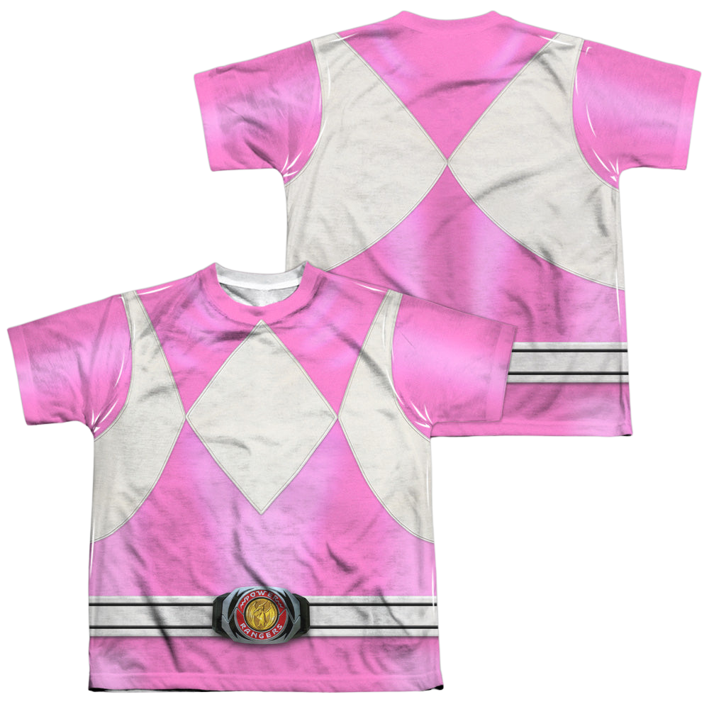 Mighty Morphin Power Rangers Pink Ranger F/B - Youth All-Over Print Youth All-Over Print T-Shirt (Ages 8-12) Power Rangers   