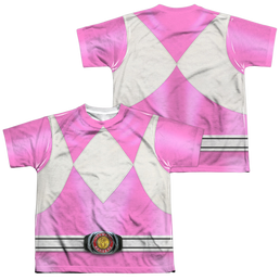 Mighty Morphin Power Rangers Pink Ranger F/B - Youth All-Over Print Youth All-Over Print T-Shirt (Ages 8-12) Power Rangers   