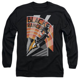 Mighty Morphin Power Rangers Black Ranger Deco - Men's Long Sleeve T-Shirt Men's Long Sleeve T-Shirt Power Rangers   