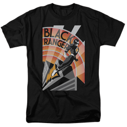 Mighty Morphin Power Rangers Black Ranger Deco - Men's Regular Fit T-Shirt Men's Regular Fit T-Shirt Power Rangers   