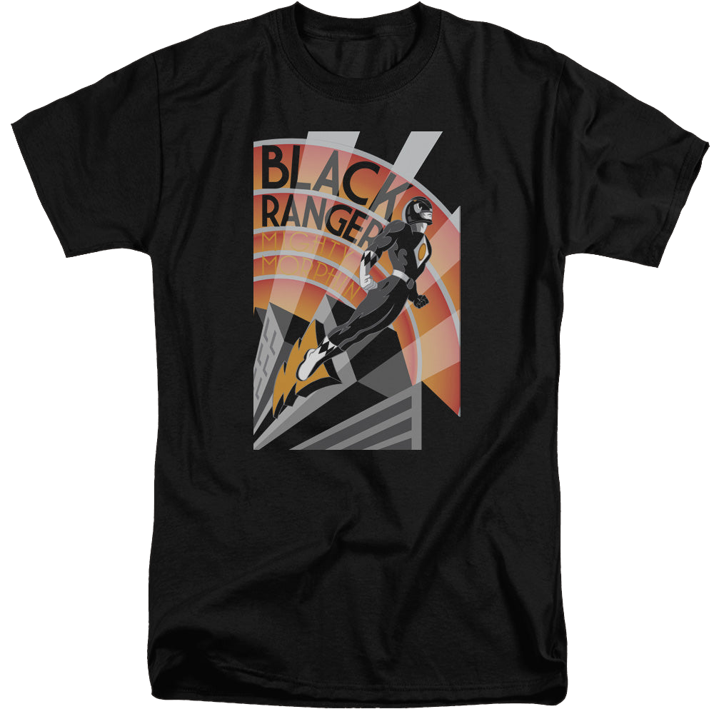 Mighty Morphin Power Rangers Black Ranger Deco - Men's Tall Fit T-Shirt Men's Tall Fit T-Shirt Power Rangers   