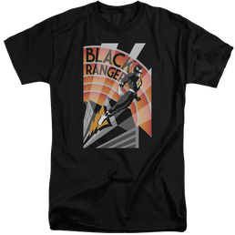 Mighty Morphin Power Rangers Black Ranger Deco - Men's Tall Fit T-Shirt Men's Tall Fit T-Shirt Power Rangers   
