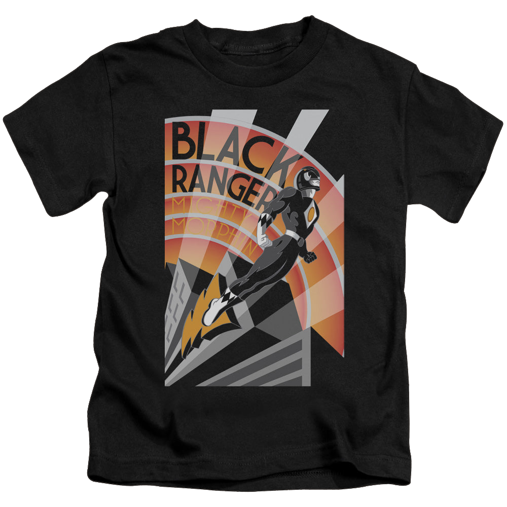 Mighty Morphin Power Rangers Black Ranger Deco - Kid's T-Shirt Kid's T-Shirt (Ages 4-7) Power Rangers   