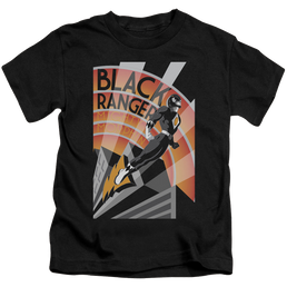 Mighty Morphin Power Rangers Black Ranger Deco - Kid's T-Shirt Kid's T-Shirt (Ages 4-7) Power Rangers   