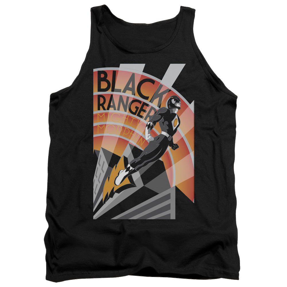 Mighty Morphin Power Rangers Black Ranger Deco - Men's Tank Top Men's Tank Power Rangers   