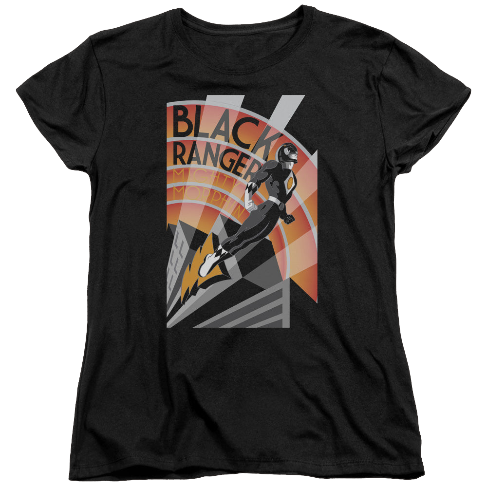 Mighty Morphin Power Rangers Black Ranger Deco - Women's T-Shirt Women's T-Shirt Power Rangers   