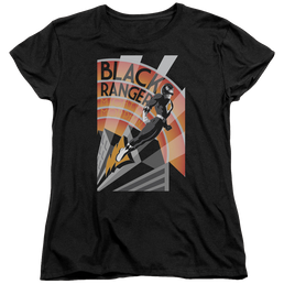 Mighty Morphin Power Rangers Black Ranger Deco - Women's T-Shirt Women's T-Shirt Power Rangers   