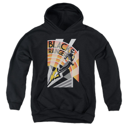 Mighty Morphin Power Rangers Black Ranger Deco - Youth Hoodie Youth Hoodie (Ages 8-12) Power Rangers   