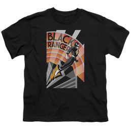 Mighty Morphin Power Rangers Black Ranger Deco - Youth T-Shirt Youth T-Shirt (Ages 8-12) Power Rangers   
