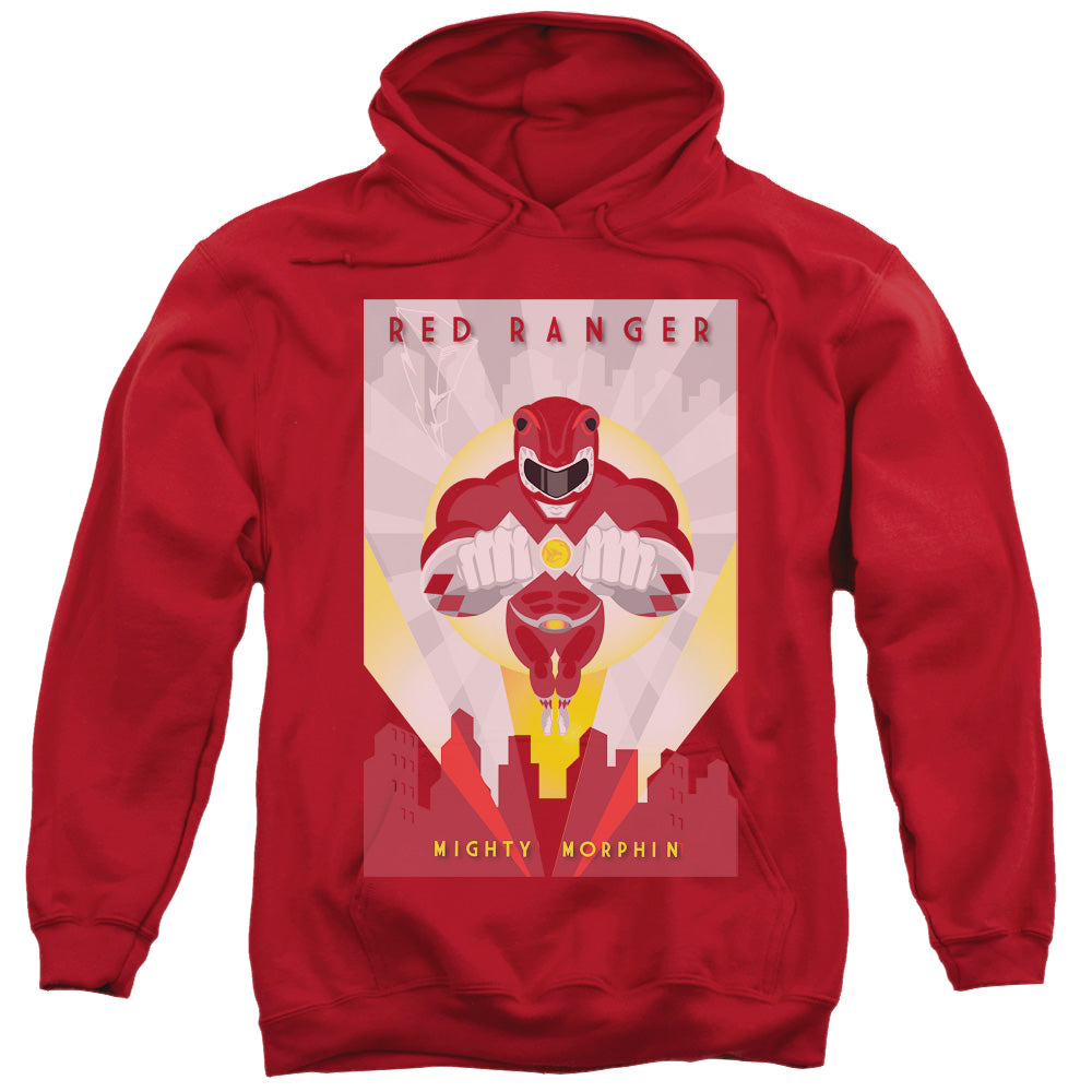 Mighty Morphin Power Rangers Red Deco - Pullover Hoodie Pullover Hoodie Power Rangers   