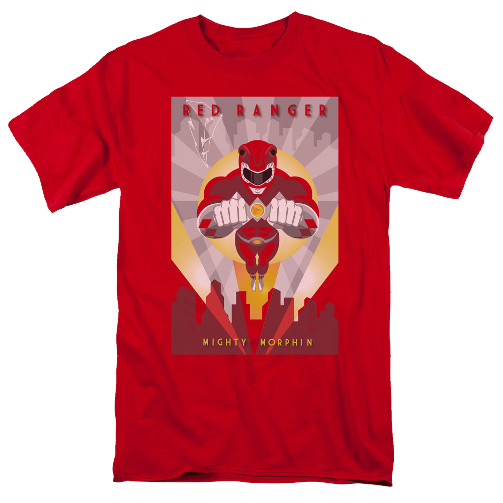 Mighty Morphin Power Rangers Red Deco - Men's Regular Fit T-Shirt Men's Regular Fit T-Shirt Power Rangers   
