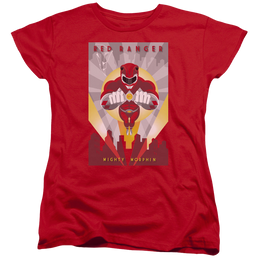 Mighty Morphin Power Rangers Red Deco - Women's T-Shirt Women's T-Shirt Power Rangers   