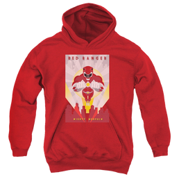 Mighty Morphin Power Rangers Red Deco - Youth Hoodie Youth Hoodie (Ages 8-12) Power Rangers   