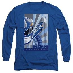 Mighty Morphin Power Rangers Blue Ranger Deco - Men's Long Sleeve T-Shirt Men's Long Sleeve T-Shirt Power Rangers   
