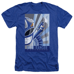 Mighty Morphin Power Rangers Blue Ranger Deco - Men's Heather T-Shirt Men's Heather T-Shirt Power Rangers   