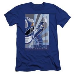 Mighty Morphin Power Rangers Blue Ranger Deco - Men's Premium Slim Fit T-Shirt Men's Premium Slim Fit T-Shirt Power Rangers   