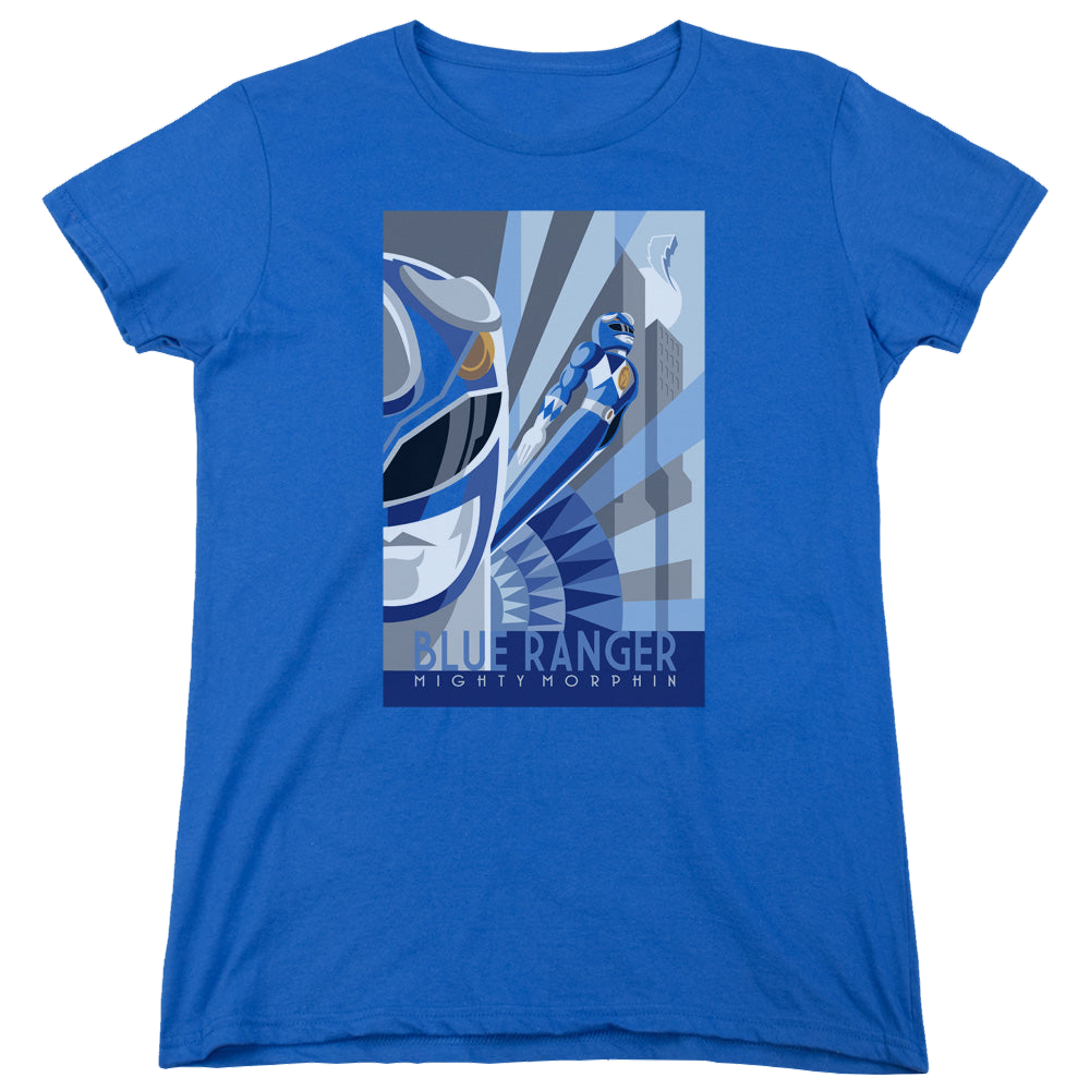 Mighty Morphin Power Rangers Blue Ranger Deco - Women's T-Shirt Women's T-Shirt Power Rangers   
