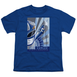 Mighty Morphin Power Rangers Blue Ranger Deco - Youth T-Shirt Youth T-Shirt (Ages 8-12) Power Rangers   