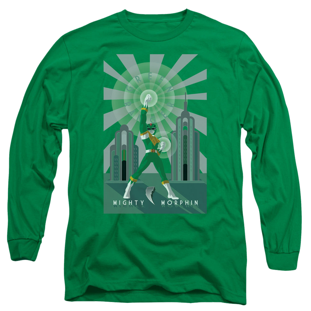 Mighty Morphin Power Rangers Green Ranger Deco - Men's Long Sleeve T-Shirt Men's Long Sleeve T-Shirt Power Rangers   