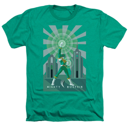 Mighty Morphin Power Rangers Green Ranger Deco - Men's Heather T-Shirt Men's Heather T-Shirt Power Rangers   