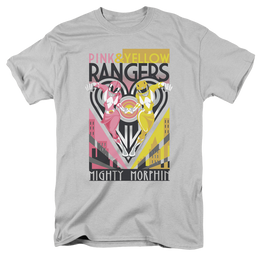 Mighty Morphin Power Rangers Pink & Yellow Deco - Men's Regular Fit T-Shirt Men's Regular Fit T-Shirt Power Rangers   