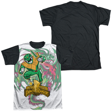 Mighty Morphin Power Rangers Dragon Power - Men's Black Back T-Shirt Men's Black Back T-Shirt Power Rangers   