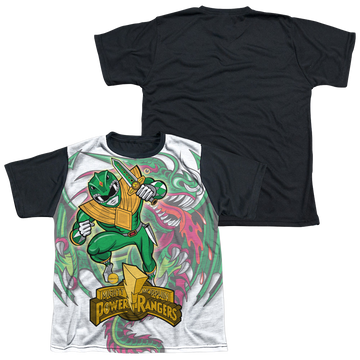 Mighty Morphin Power Rangers Dragon Power - Youth Black Back T-Shirt Youth Black Back T-Shirt (Ages 8-12) Power Rangers   