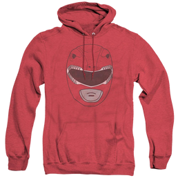 Mighty Morphin Power Rangers Red Ranger Mask - Heather Pullover Hoodie Heather Pullover Hoodie Power Rangers   