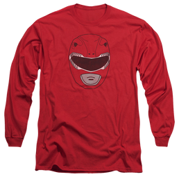 Mighty Morphin Power Rangers Red Ranger Mask - Men's Long Sleeve T-Shirt Men's Long Sleeve T-Shirt Power Rangers   