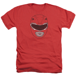 Mighty Morphin Power Rangers Red Ranger Mask - Men's Heather T-Shirt Men's Heather T-Shirt Power Rangers   