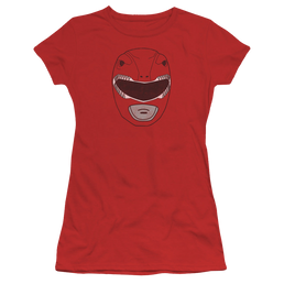 Mighty Morphin Power Rangers Red Ranger Mask - Juniors T-Shirt Juniors T-Shirt Power Rangers   