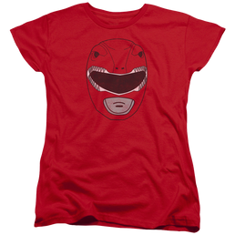 Mighty Morphin Power Rangers Red Ranger Mask - Women's T-Shirt Women's T-Shirt Power Rangers   