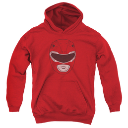 Mighty Morphin Power Rangers Red Ranger Mask - Youth Hoodie Youth Hoodie (Ages 8-12) Power Rangers   