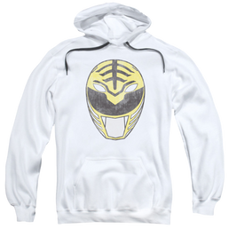 Mighty Morphin Power Rangers White Ranger Mask - Pullover Hoodie Pullover Hoodie Power Rangers   