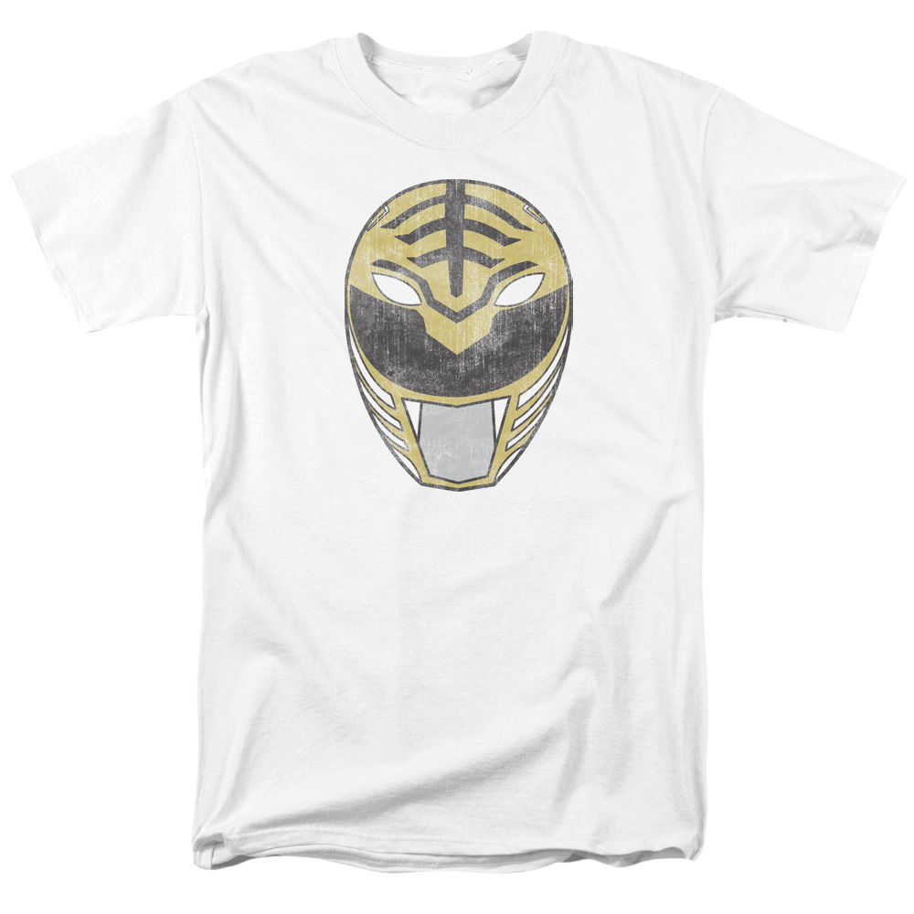 Mighty Morphin Power Rangers White Ranger Mask - Men's Regular Fit T-Shirt Men's Regular Fit T-Shirt Power Rangers   