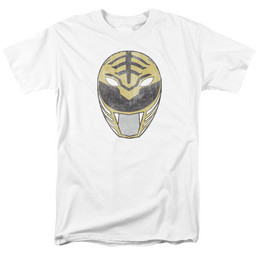 Mighty Morphin Power Rangers White Ranger Mask - Men's Regular Fit T-Shirt Men's Regular Fit T-Shirt Power Rangers   