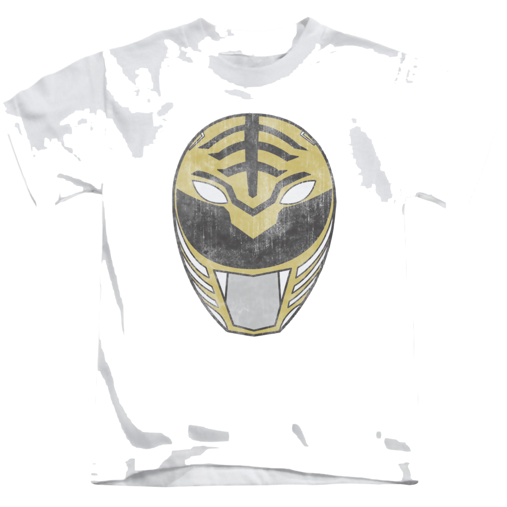 Mighty Morphin Power Rangers White Ranger Mask - Kid's T-Shirt Kid's T-Shirt (Ages 4-7) Power Rangers   