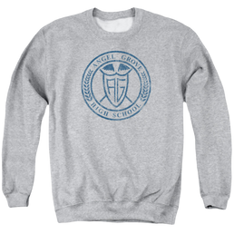 Mighty Morphin Power Rangers Angel Grove Hs - Men's Crewneck Sweatshirt Men's Crewneck Sweatshirt Power Rangers   