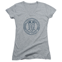 Mighty Morphin Power Rangers Angel Grove Hs - Juniors V-Neck T-Shirt Juniors V-Neck T-Shirt Power Rangers   
