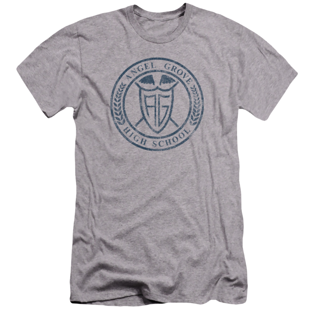 Mighty Morphin Power Rangers Angel Grove Hs - Men's Premium Slim Fit T-Shirt Men's Premium Slim Fit T-Shirt Power Rangers   
