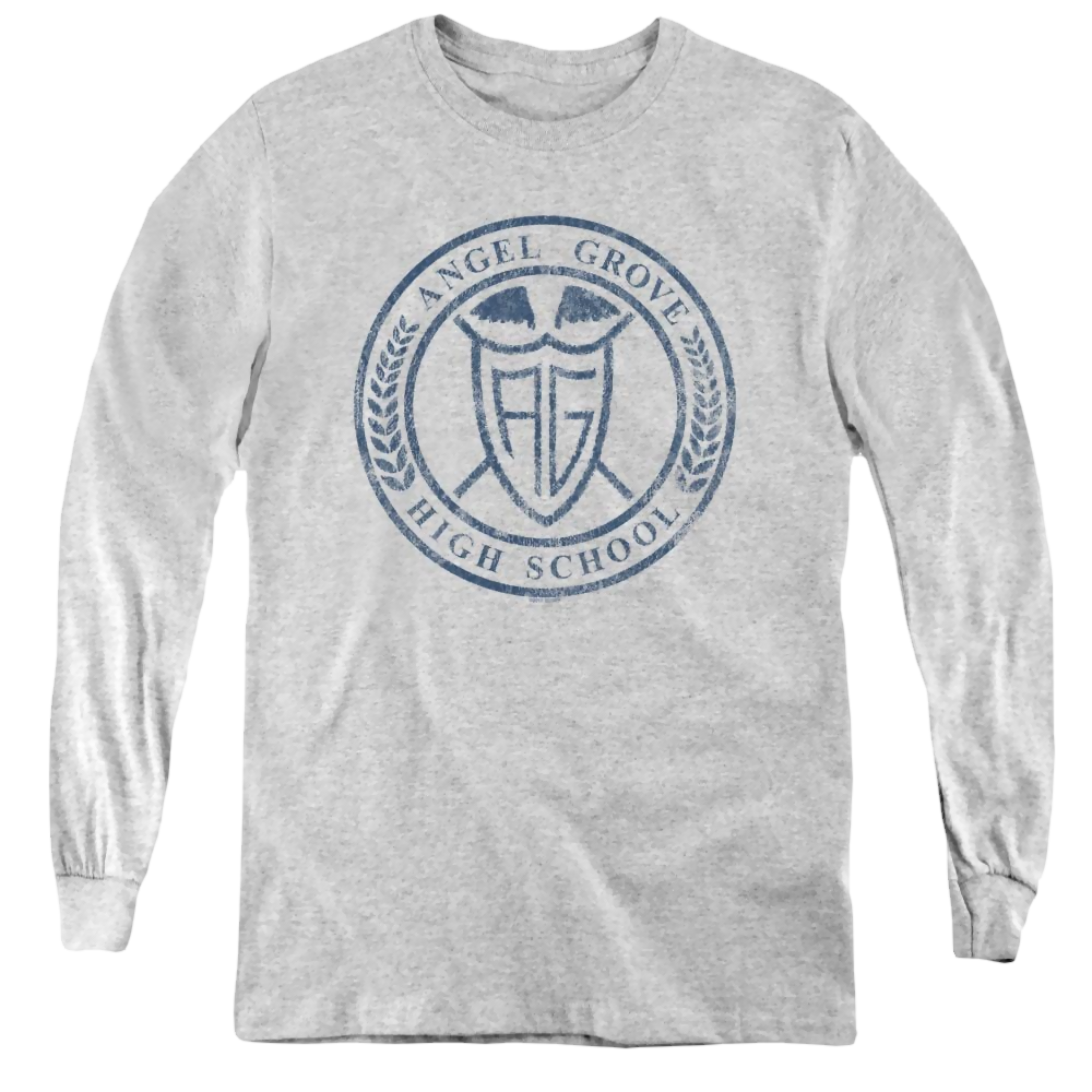 Mighty Morphin Power Rangers Angel Grove Hs - Youth Long Sleeve T-Shirt Youth Long Sleeve T-Shirt Power Rangers   