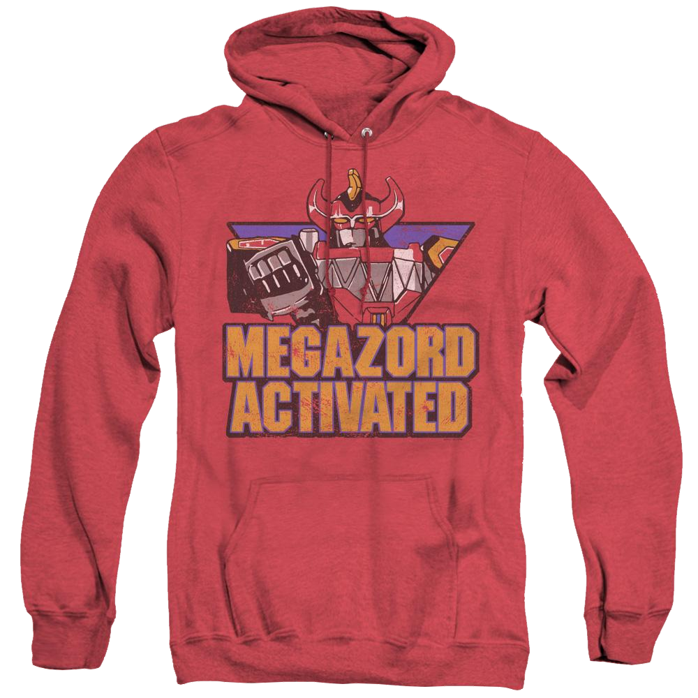 Mighty Morphin Power Rangers Megazord Activated - Heather Pullover Hoodie Heather Pullover Hoodie Power Rangers   