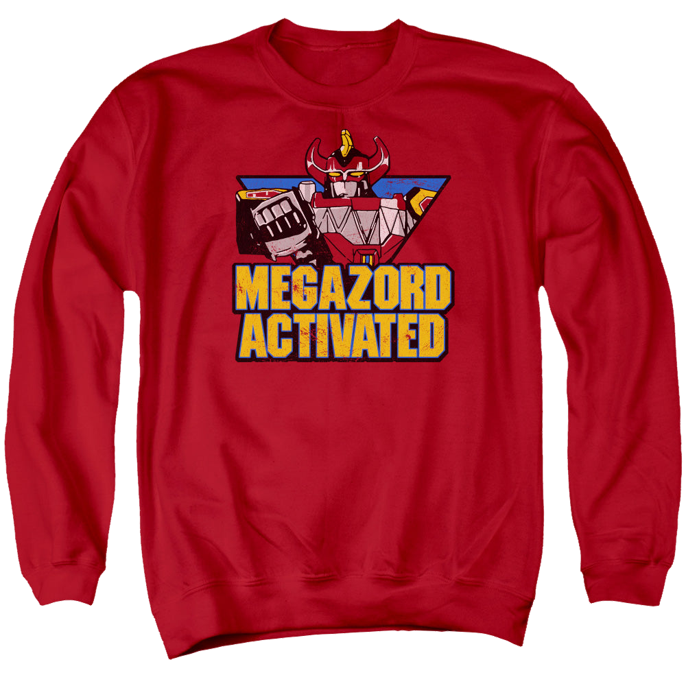 Mighty Morphin Power Rangers Megazord Activated - Men's Crewneck Sweatshirt Men's Crewneck Sweatshirt Power Rangers   