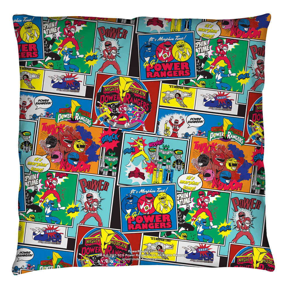 Power Rangers - Pattern Throw Pillow Throw Pillows Power Rangers   