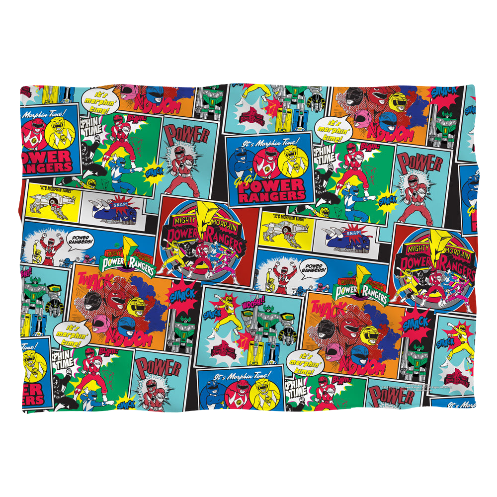 Mighty Morphin Power Rangers Pattern (Front/Back Print) - Pillow Case Pillow Cases Power Rangers   