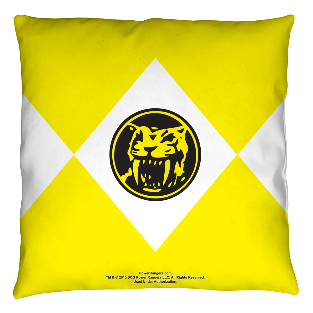 Power Rangers - Yellow Ranger Throw Pillow Throw Pillows Power Rangers   